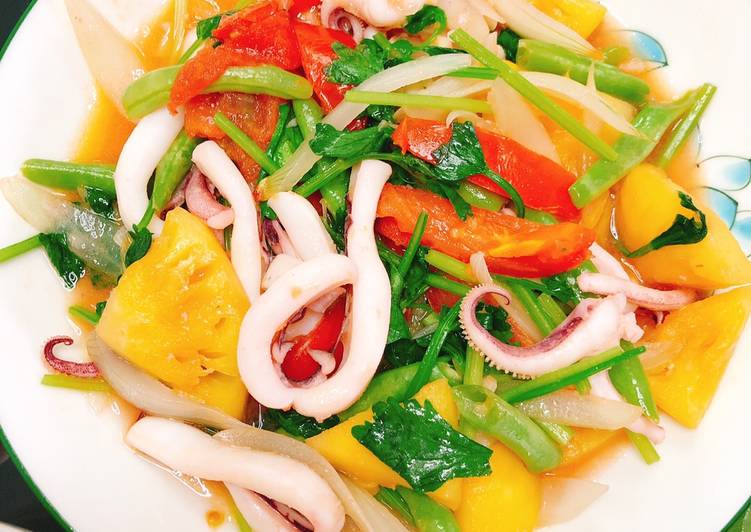 Cách chế biến Mực xào chua ngọt